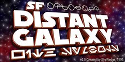 voorbeeld SF Distant Galaxy lettertype