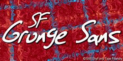 voorbeeld SF Grunge Sans lettertype
