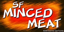 voorbeeld SF Minced Meat lettertype