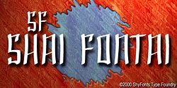 voorbeeld SF Shai Fontai lettertype