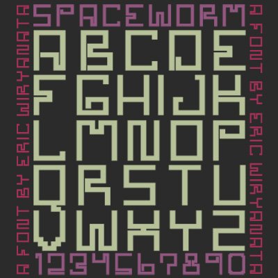voorbeeld Spaceworm lettertype