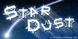 voorbeeld Star Dust lettertype