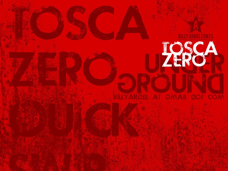 voorbeeld Tosca Zero lettertype