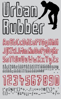 voorbeeld Urban Rubber lettertype