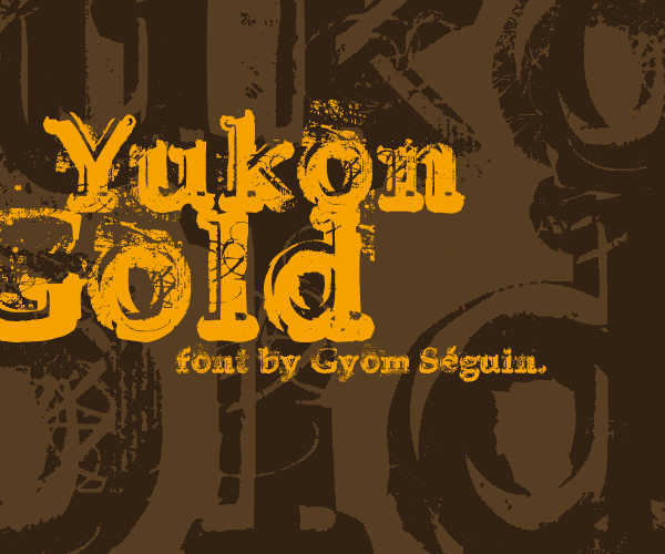 voorbeeld Yukon Gold lettertype