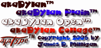 voorbeeld akaDylan lettertype