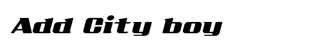 Add City boy