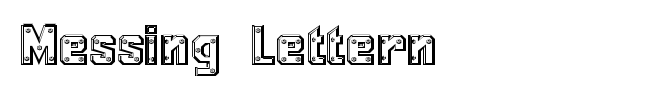 Messing Lettern
