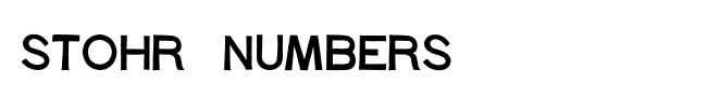 Stohr Numbers