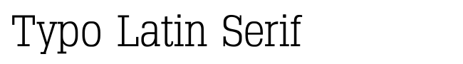 Typo Latin Serif