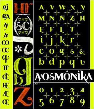 voorbeeld Ayosmonika lettertype