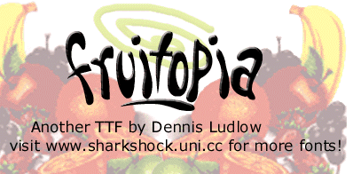 voorbeeld Fruitopia lettertype