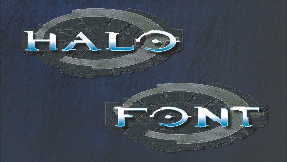 voorbeeld Halo lettertype
