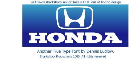voorbeeld Honda lettertype