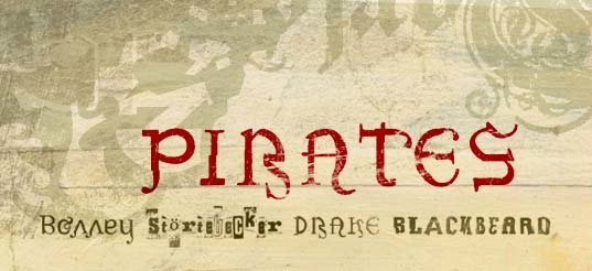 voorbeeld Pirates lettertype