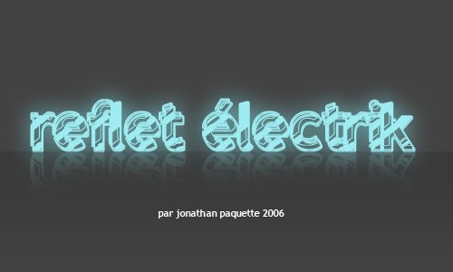 voorbeeld Reflet Electrik lettertype