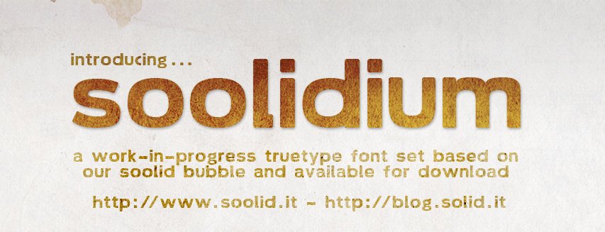 voorbeeld Soolidium lettertype