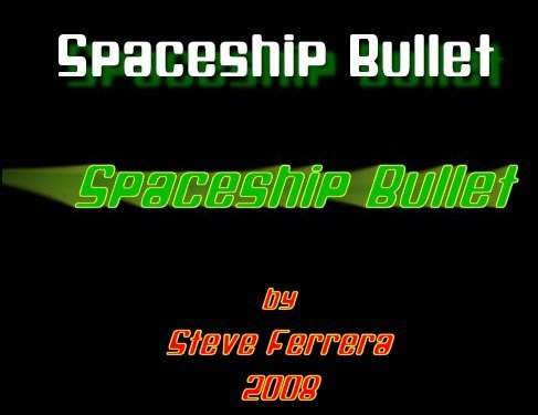 voorbeeld Spaceship Bullet lettertype