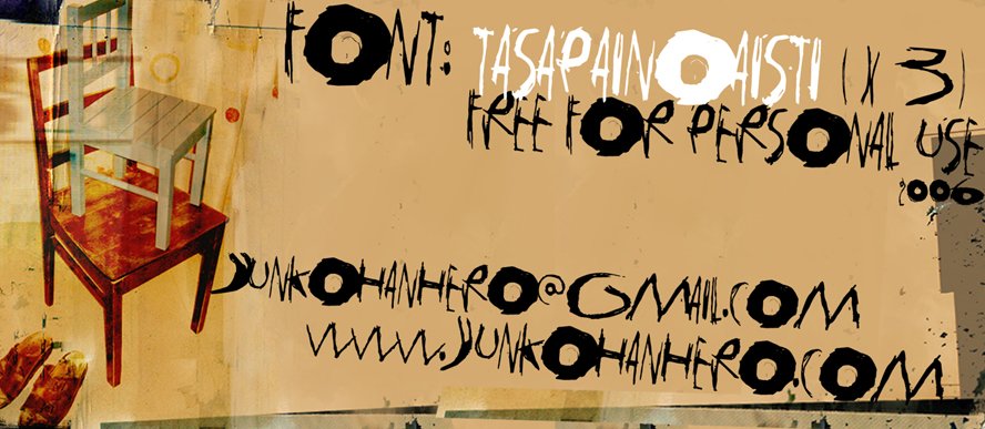 voorbeeld Tasapainoaisti lettertype