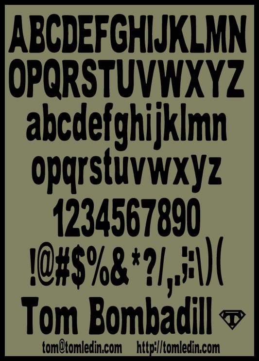voorbeeld Tom Bombadill lettertype