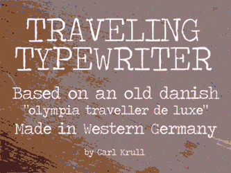 voorbeeld Traveling Typewriter lettertype