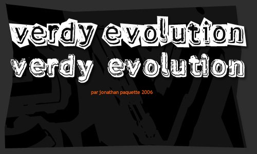 voorbeeld Verdy Evolution lettertype