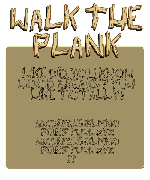 voorbeeld Walk the Plank lettertype