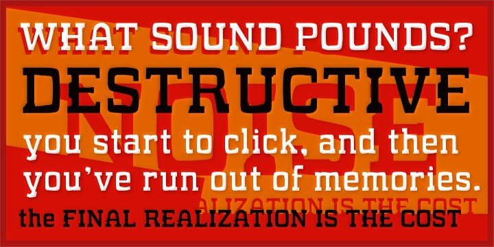 voorbeeld What Sound Pounds lettertype