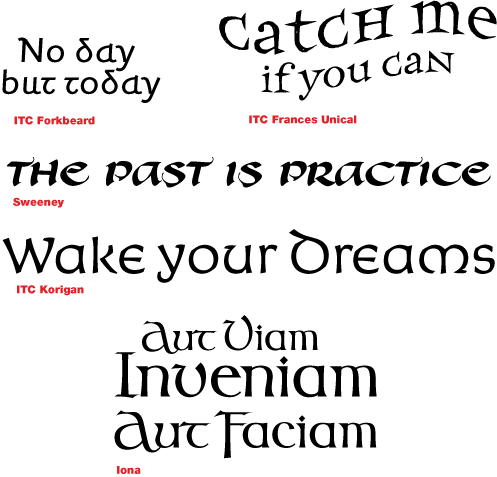 Celtic fonts