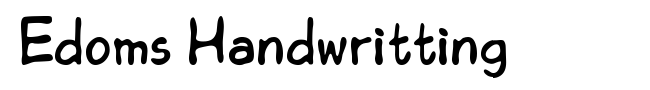 Edoms Handwritting