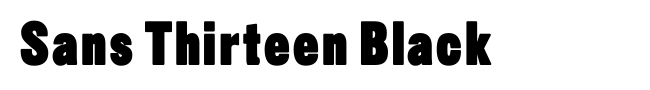 Sans Thirteen Black