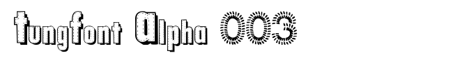 TungFont Alpha 003